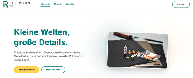 Website "Kleine Welten Raak"